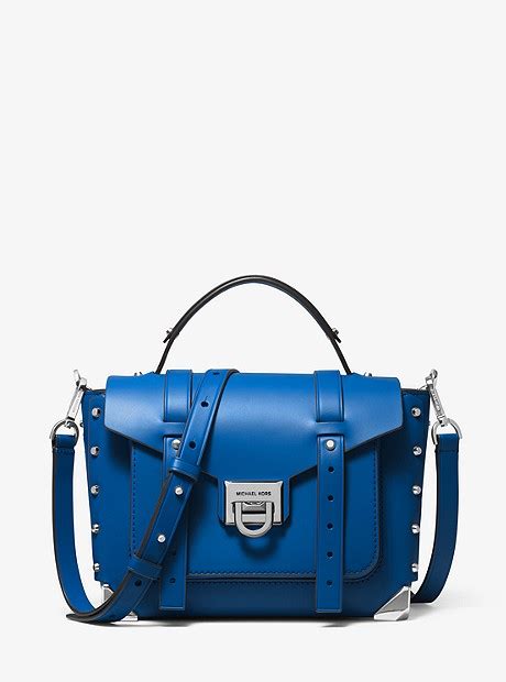 michael kors manhattan bag gracean blue|Michael Kors manhattan satchel.